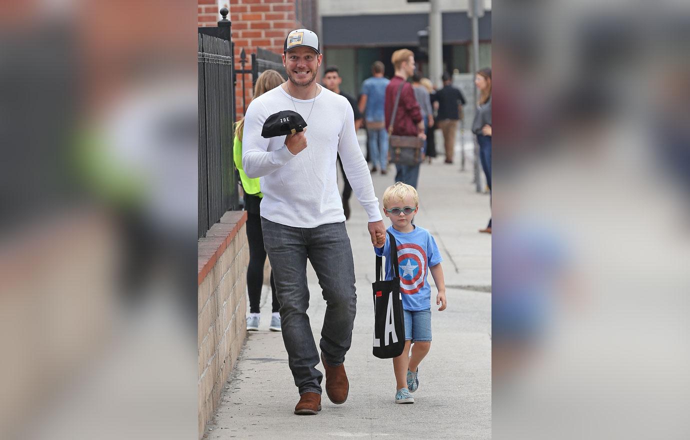 Chris Pratt Takes Son Jack To Church