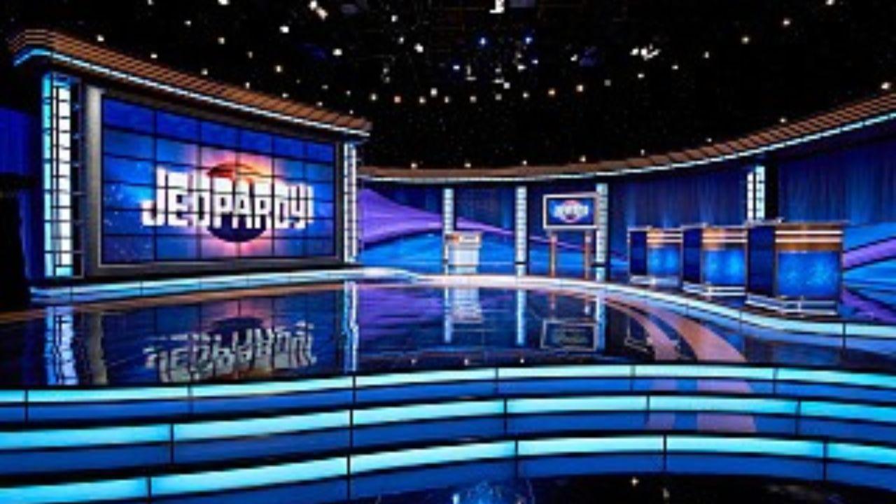 A photo of the 'Jeopardy!' stage