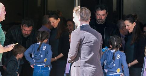 //ben affleck rides motorbike to church pp