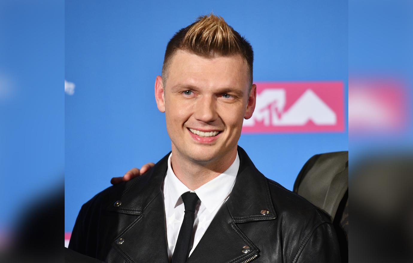 Nick Carter Closeup Smiling VMA Red Carpet Feud With Brother Aaron