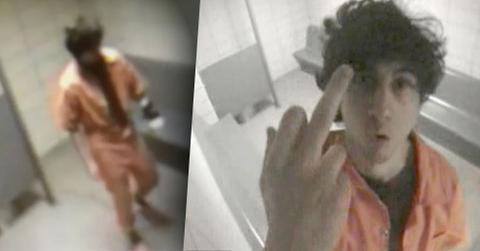 Dzhokhar Tsarnaev Middle Finger Paces