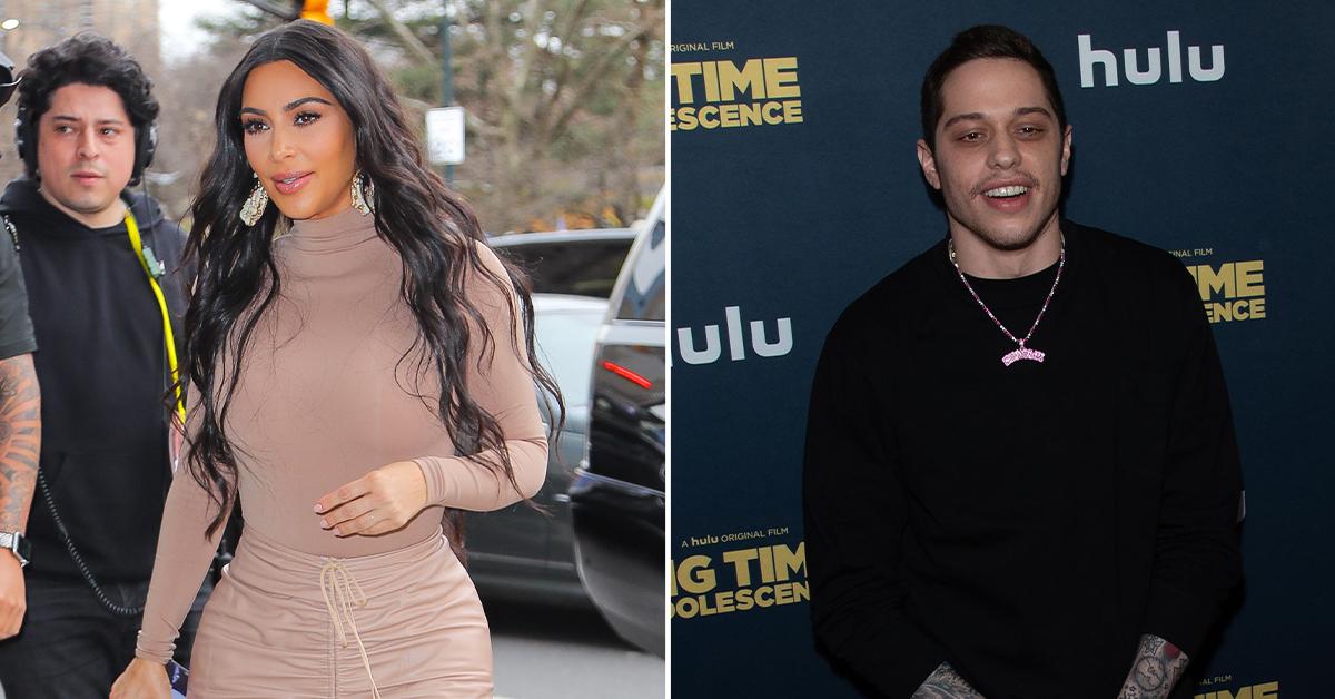 kim kardashian trolls kanye west pete davidson hat beach