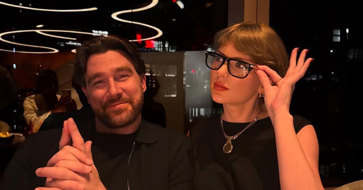 Photo of Travis Kelce and Taylor Swift