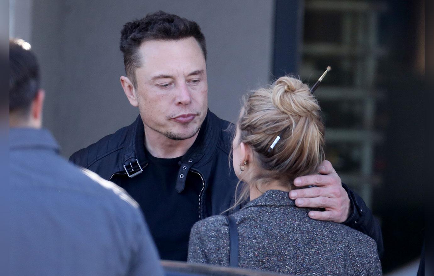 Amber Heard Kisses Elon Musk