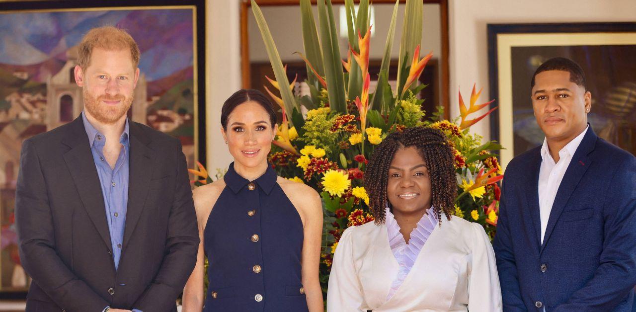 meghan markle prince harrys one reason traveling colombia self promotion