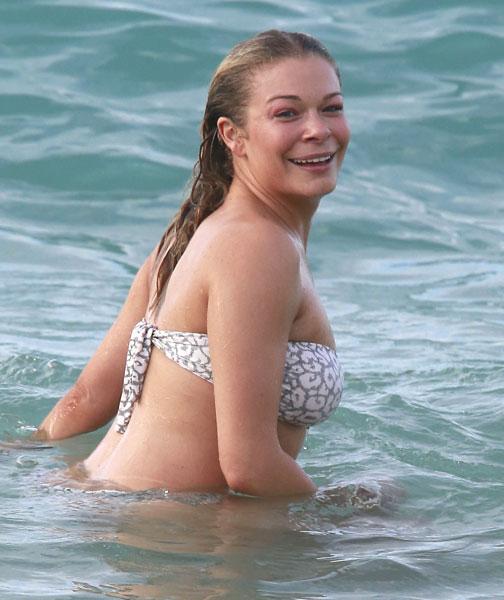 It was displayed at the pool with a too small bikini. LeAnn Rimes Images