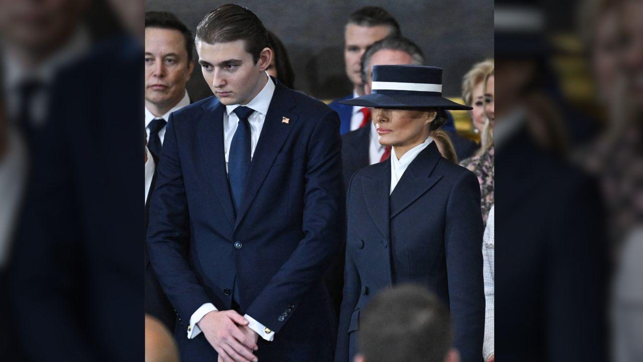 Photo of Barron and Melania Trump