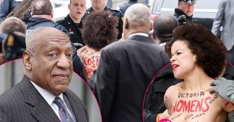 //Bill Cosby Topless Protestors Courthouse pp