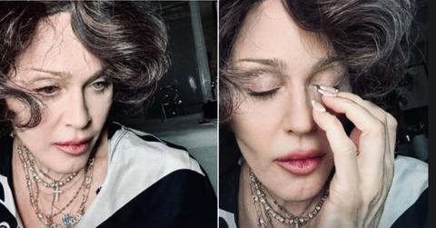 Split photo of Madonna