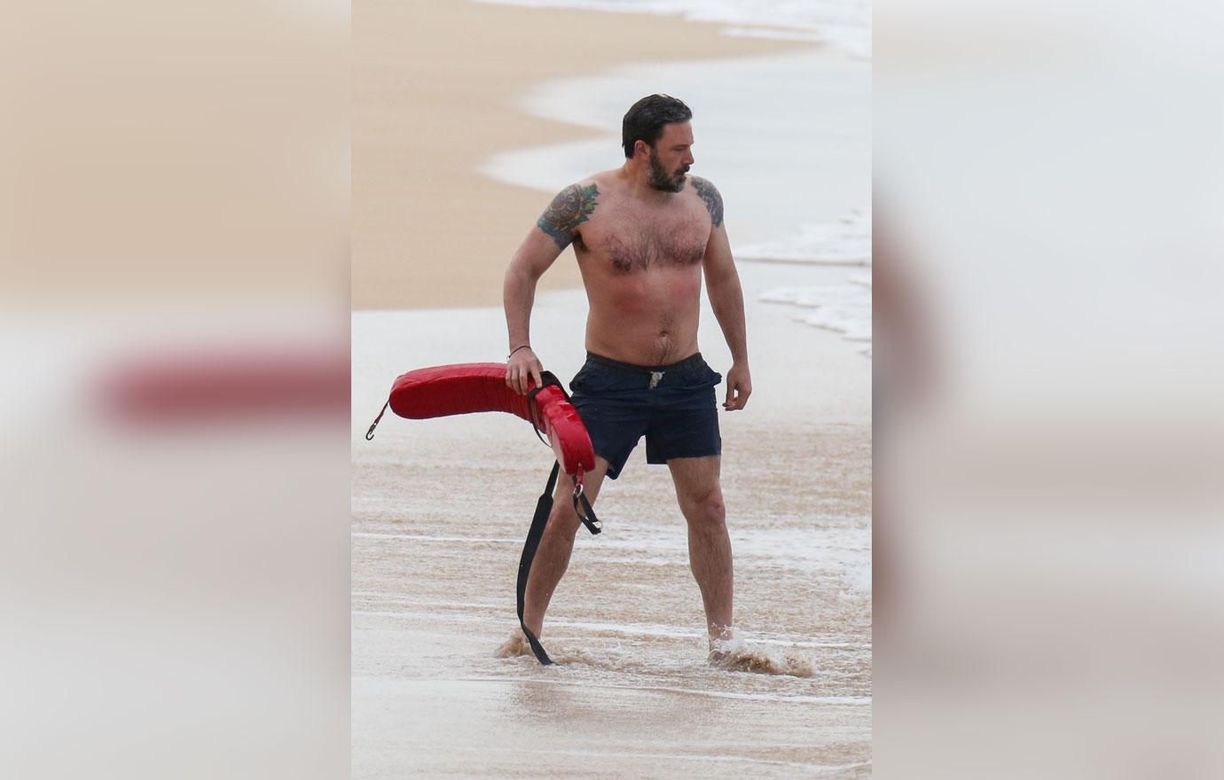 Ben Affleck Sports Back Tattoo