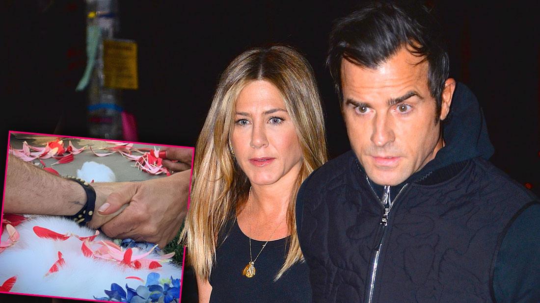 Justin Theroux & Jennifer Aniston Appear To Reunite As Dog Dies