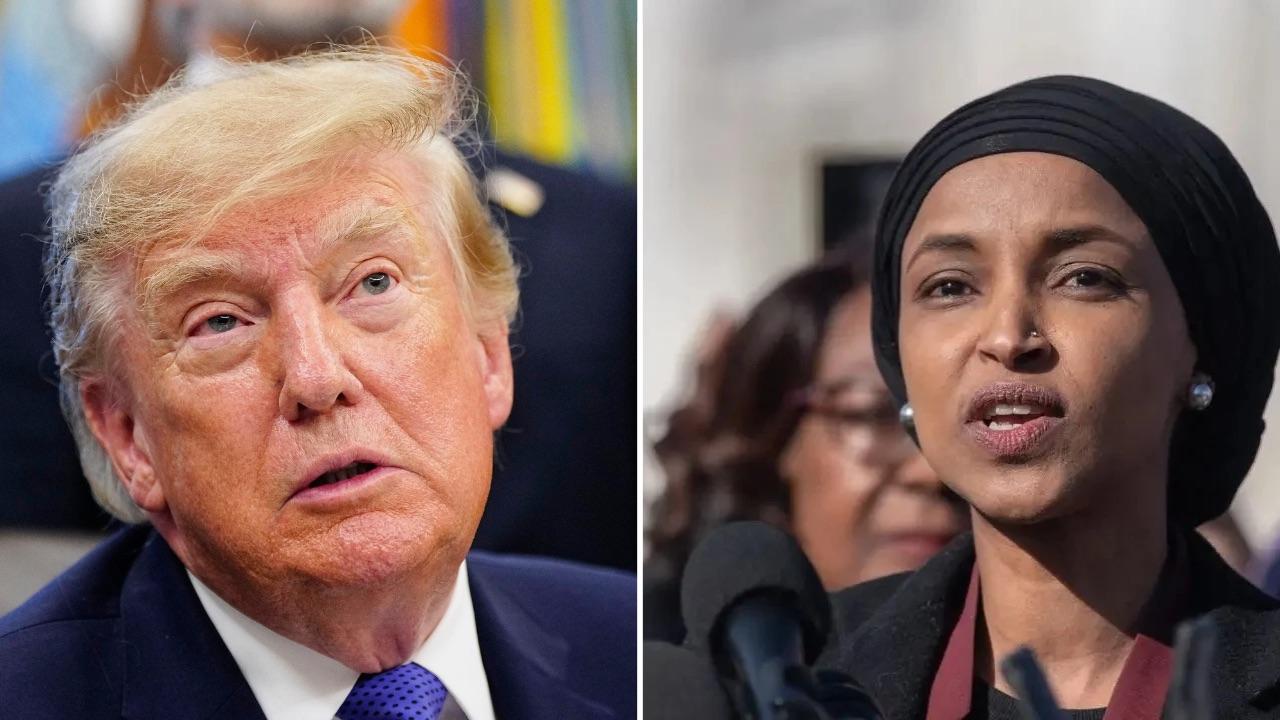 Photo of Donald Trump, Ilhan Omar