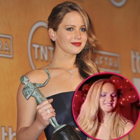 Jennifer Lawrence Thanks MTV s My Super Sweet 16 During SAG