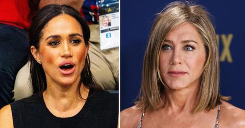 meghan markle love bombing jennifer aniston with gifts after stalking ordeal pp