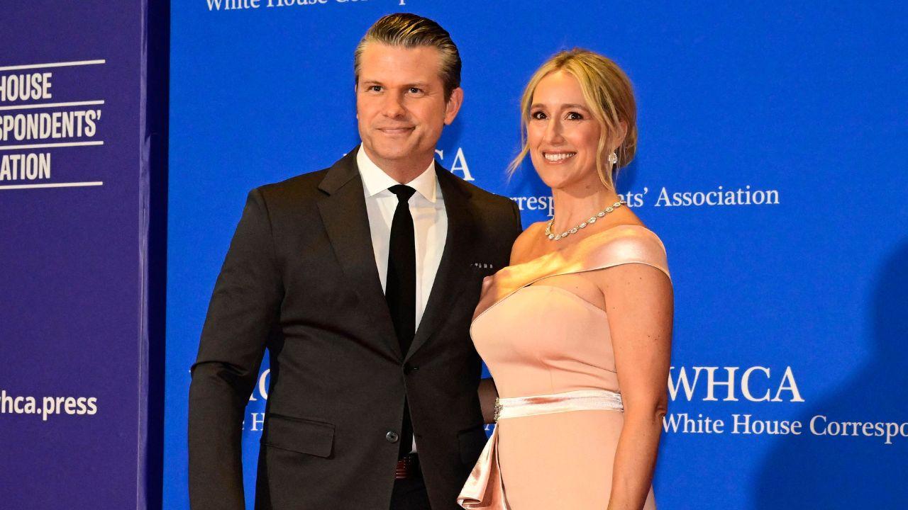 A photo of Pete Hegseth and Jennifer Rauchet Hegseth