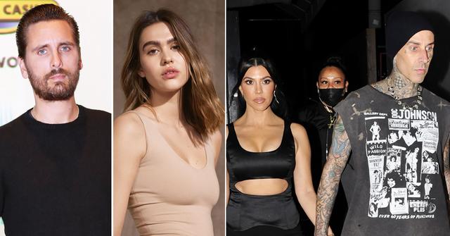 scott disick girlfriend amelia hamlin kourtney kardashian pda travis scott younes message r
