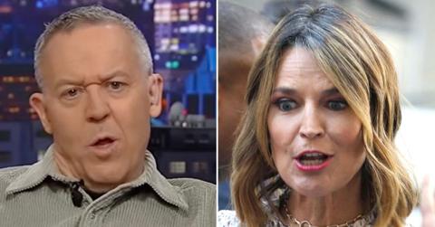 Composite photo of Greg Gutfeld and Savannah Guthrie