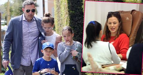 Jennifer Garner Gets Mani As Ben Affleck Takes Kids
