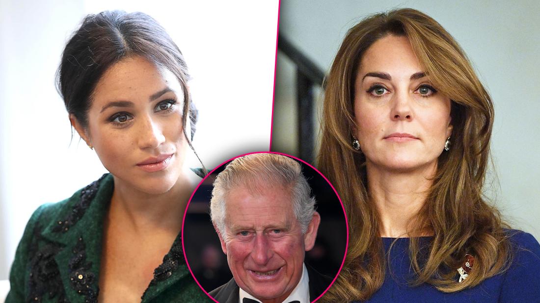 Duchesses Meghan & Kate Fight Charm Charles