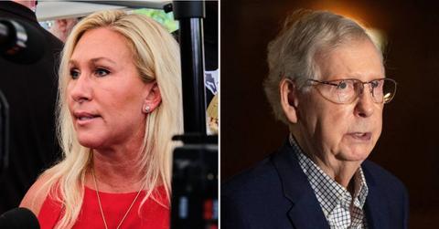 marjorie taylor greene slams mitch mcconnell suffers second episodejpg