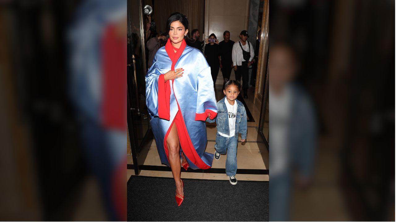 Kylie was with her daughter Stormi at the Met Gala in NYC in 2023.