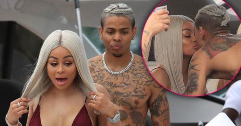 Blac Chyna Kisses Boyfriend Mechie