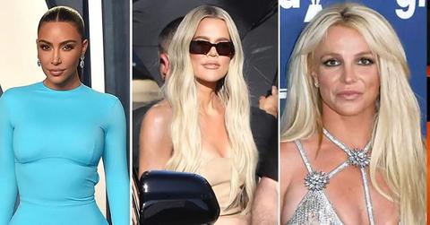 Split photos of Britney Spears, Khloe and Kim Kardashian