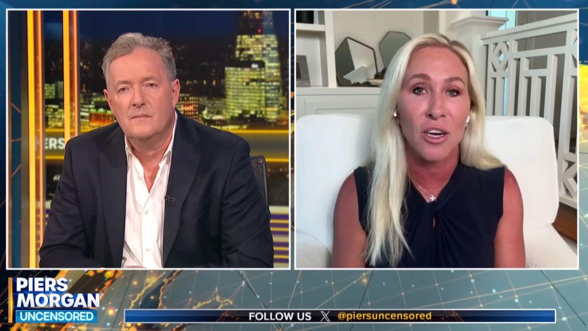 Photo of Piers Morgan and Marjorie Taylor Greene