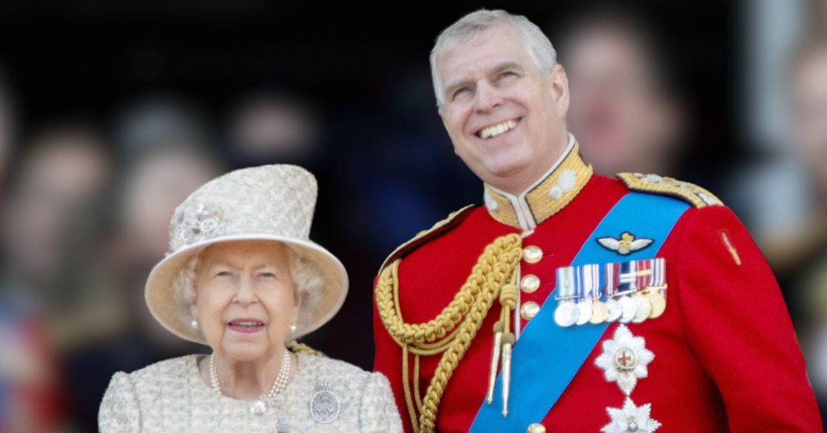 Photo of Andrew Windsor and Queen Elizabeth