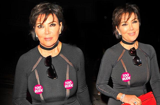 //kris jenner wardrobe malfunction nip slip dress pp