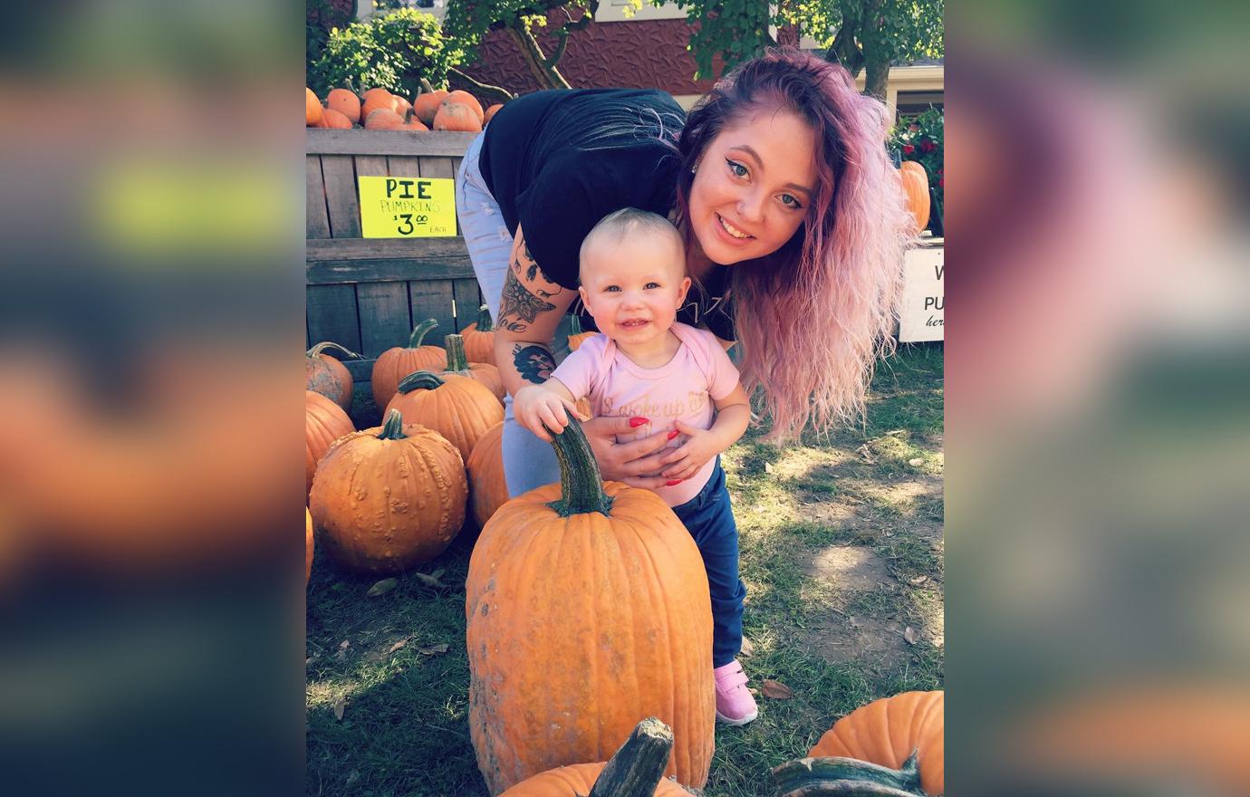 Jade Cline poses for a photo with her child.