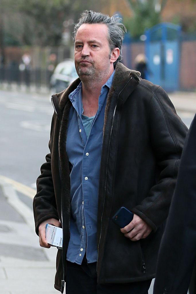 Matthew Perry Disheveled Bad Hair Day London