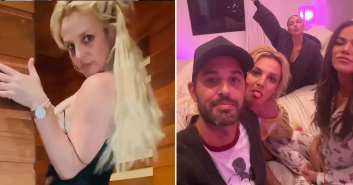 Composite photo of Britney Spears, Kim Kardashian and Khloe Kardashian