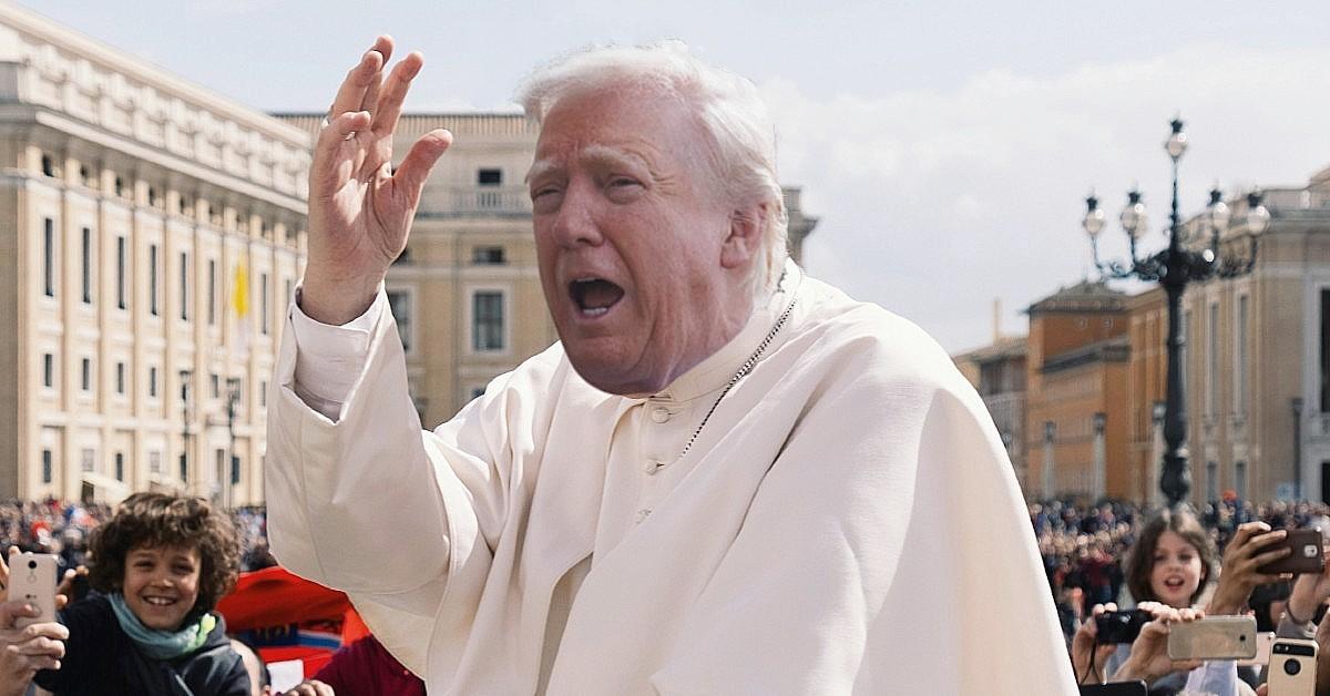 pope unsplash trump