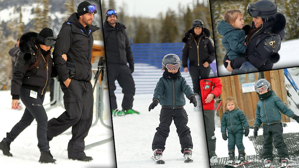 Kourtney Kardashian Scott Disick Ski