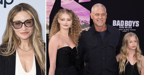 Split photo of Rebecca Gayheart, Eric Dane and daughter Billie and Georgia