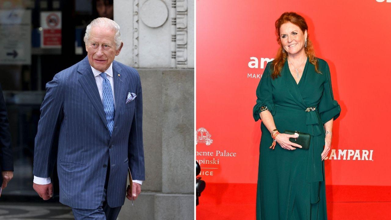 Split photos of King Charles and Sarah Ferguson