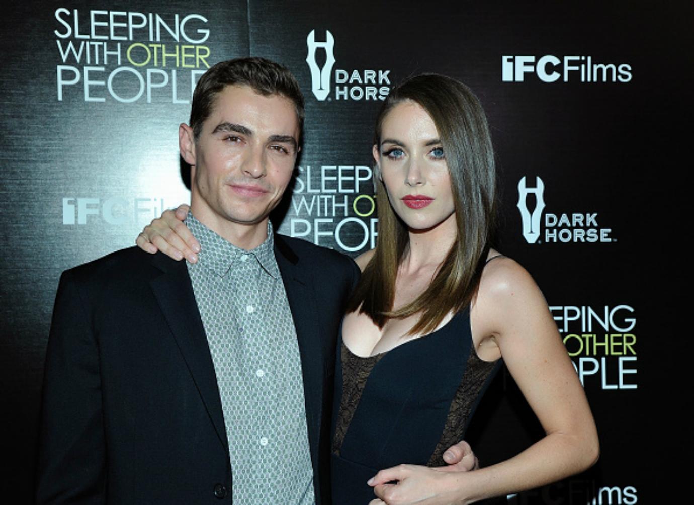 Alison Brie and Dave Franco pose on the red carpet.