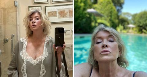 Split photos of Martha Stewart