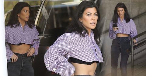Kourtney Kardashian Abs Crop Top Photos