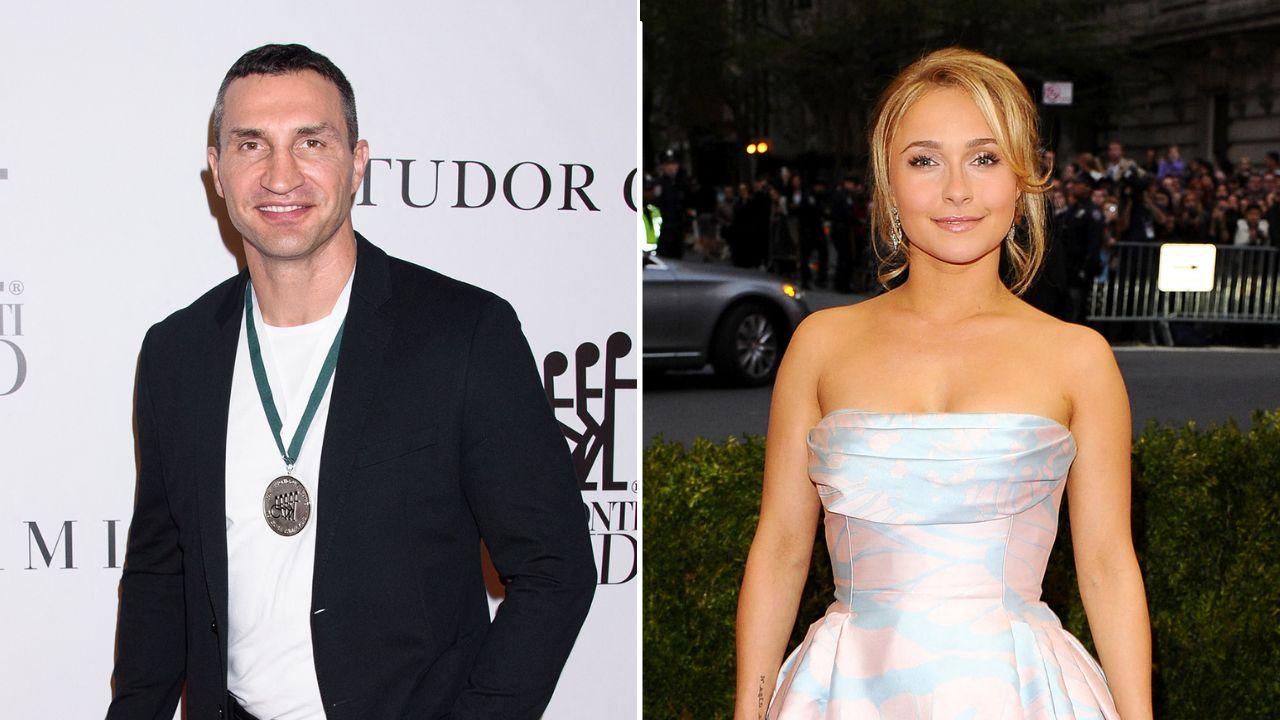 A photo of Wladimir Klitschko alongside a photo of Hayden Panettiere