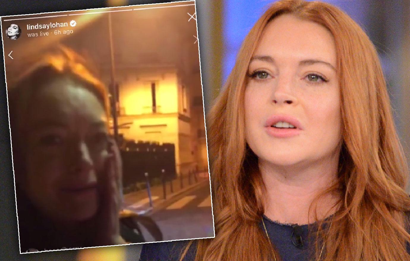 //lindsay lohan gets punched after accusing woman of trafficking kids pp