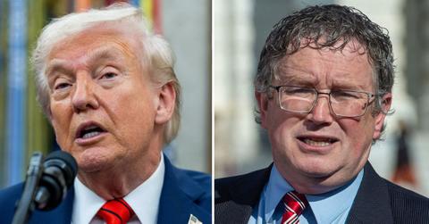 Composite photo of Donald Trump and Thomas Massie