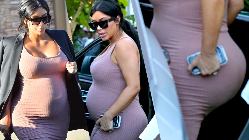 Kim Kardashian Baby Bump Butt Photos