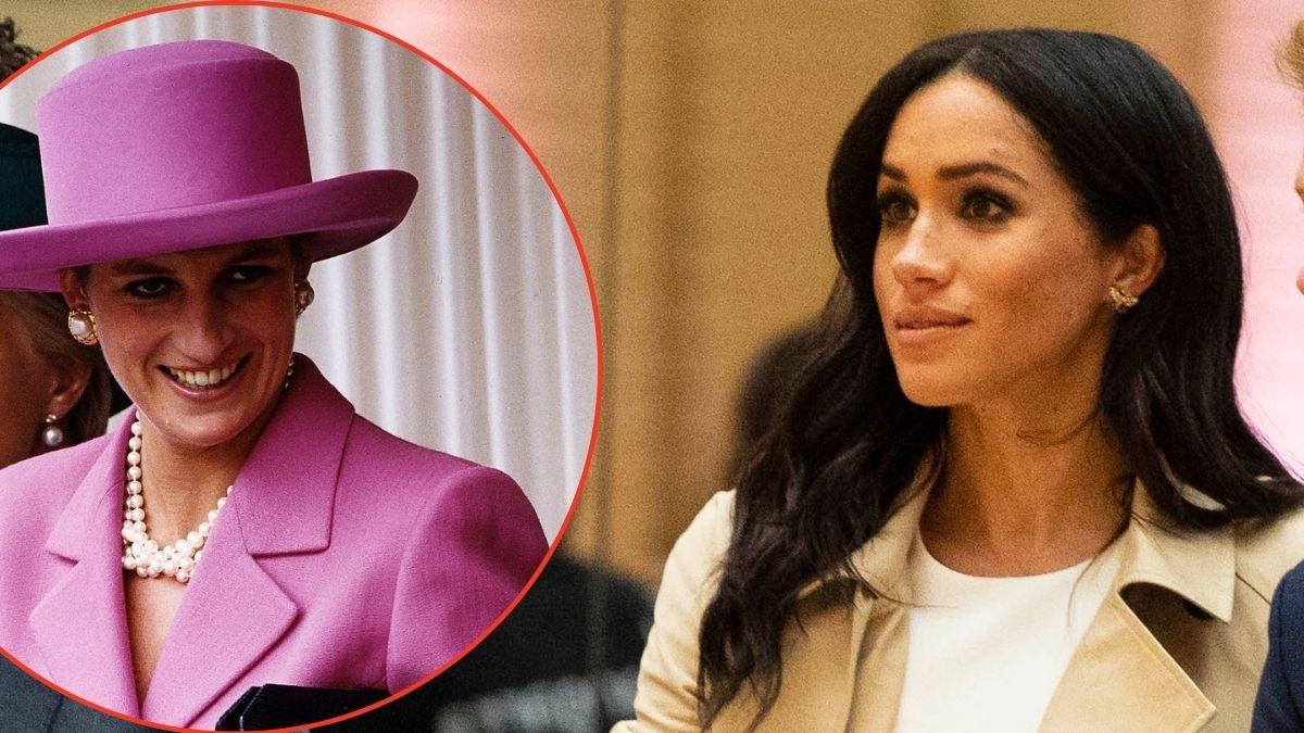 Split photo of Meghan Markle and Princess Diana