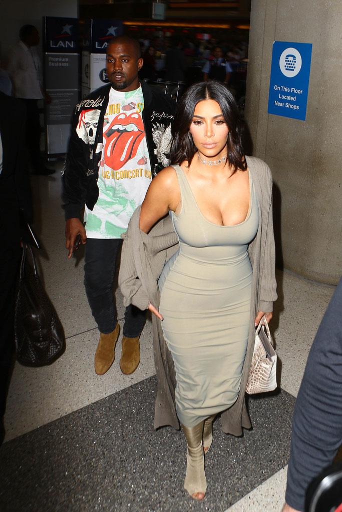 //kim kardashian baby weight loss boobs dress