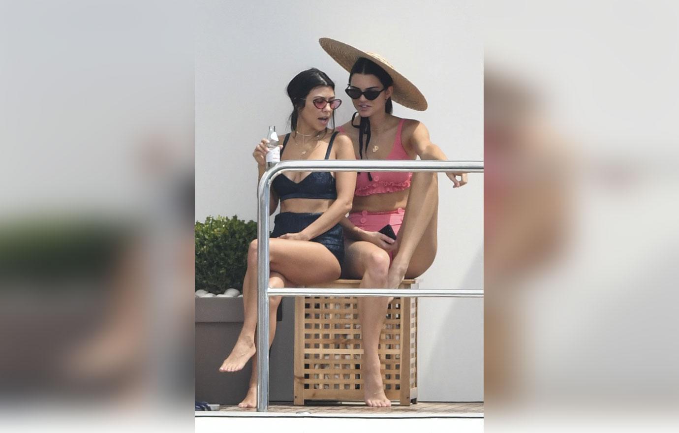 Kourtney Kardashian Kendall Jenner Bikini Jet Ski Cannes