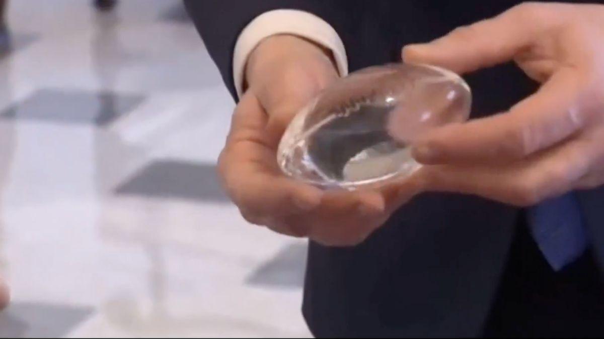Photo of Marco Rubio with crystal football.