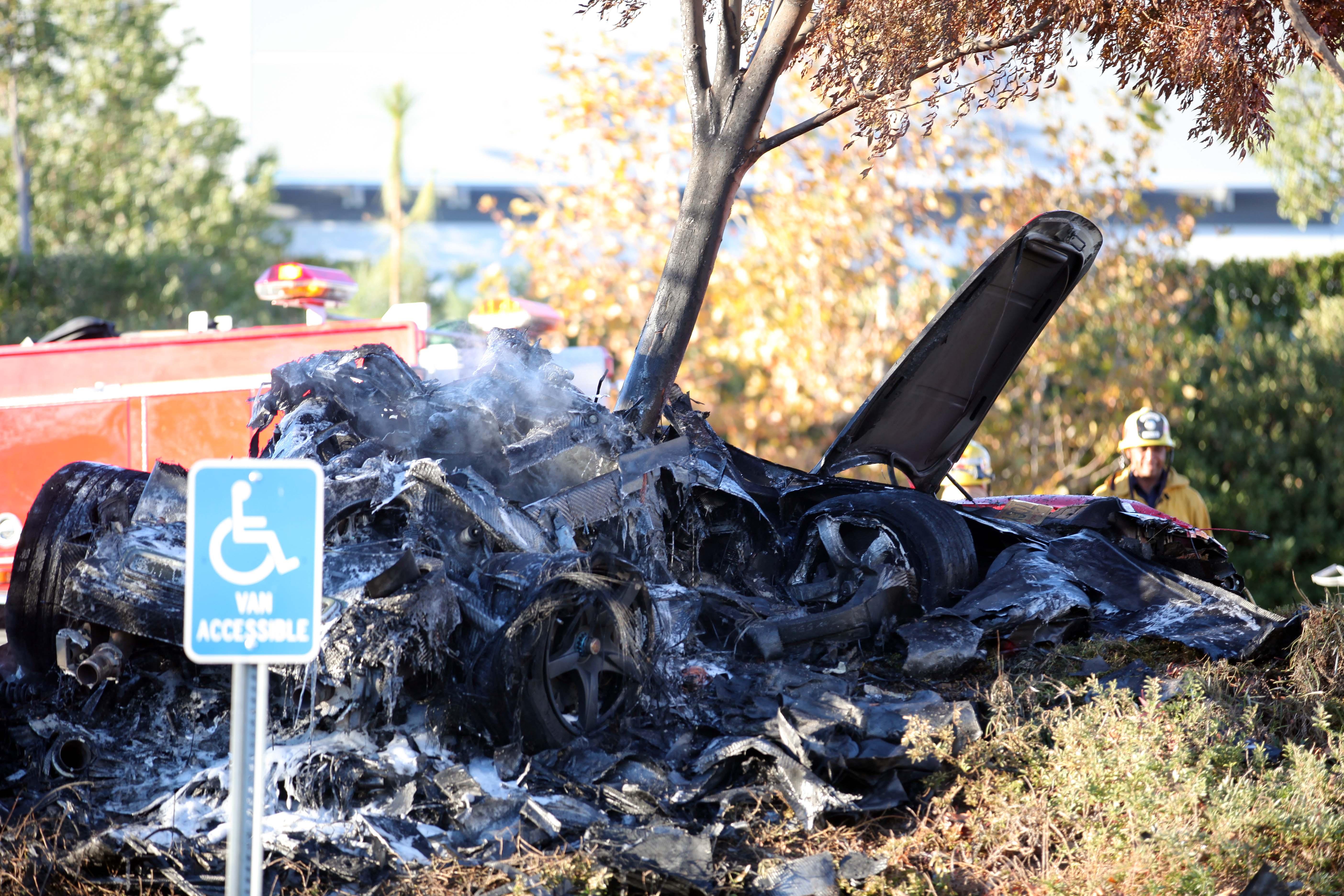 Paul Walker Car Crash Scene