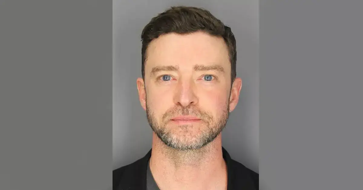 Photo of Justin Timberlake's mugshot.